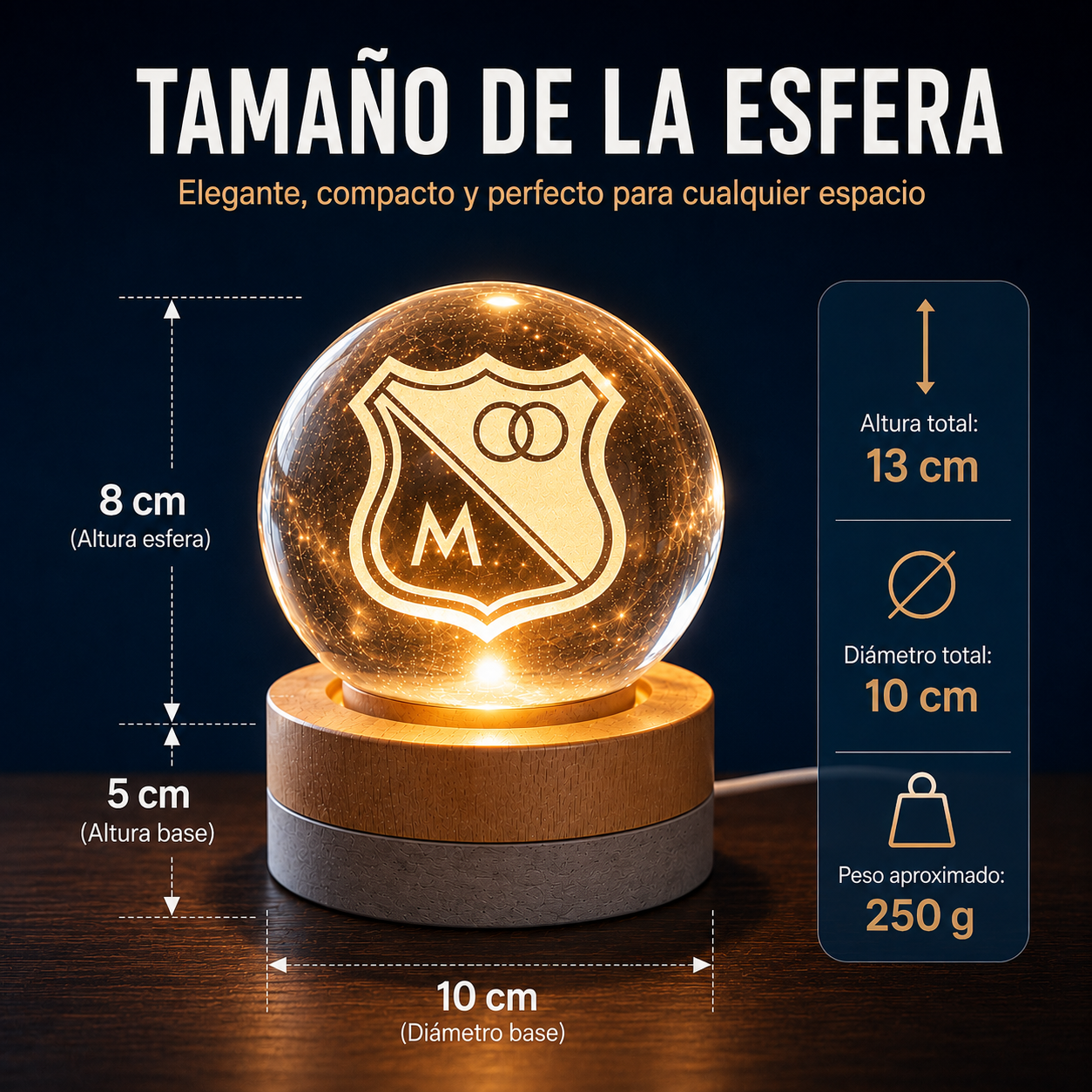 Esfera de Millonarios luz calida