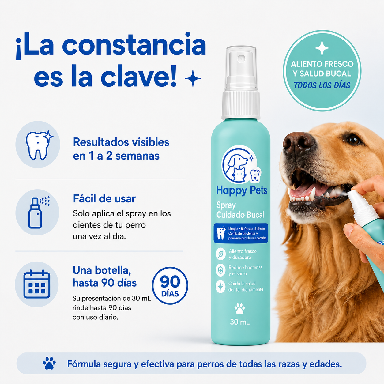 Spray bucal para mascotas 30 mL